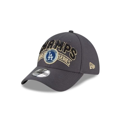 Los Angeles Dodgers Gorra | New Era MLB World Series Champions Locker Room 39thirty Stretch Fit Cap Mexico - Grises